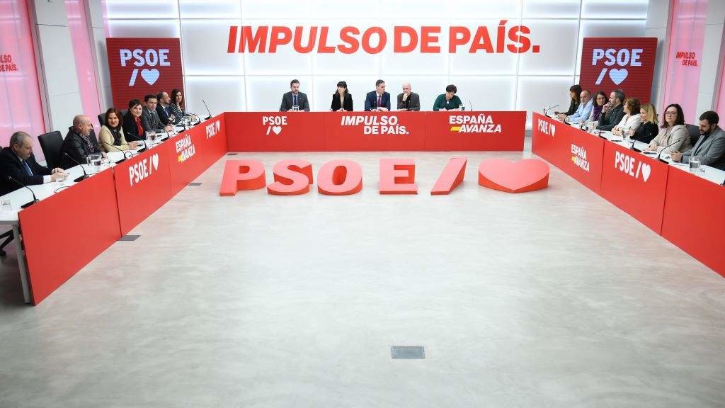 Reunión da Executiva do PSOE. (Foto: Fernando Sánchez / Europa Press)