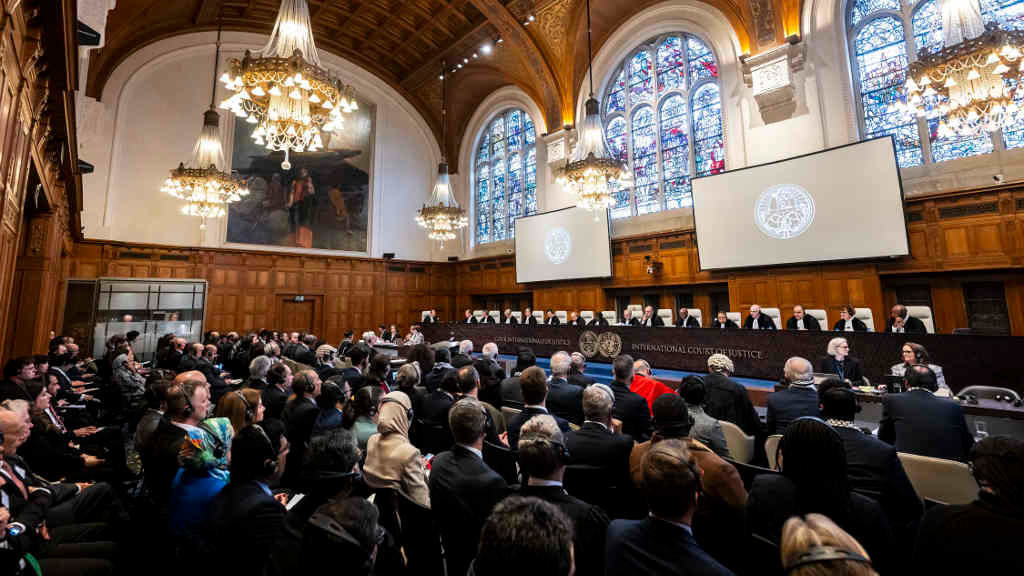A Corte Internacional de Xustiza (A Haia, Países Baixos) no comezo das audiencias hoxe. (Foto: Corte Internacional de Xustiza)