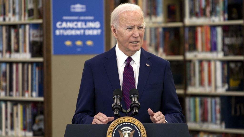 O presidente dos EUA, Joe Biden, en rolda de prensa. (Foto: Brian Cahn / Europa Press / Contacto)