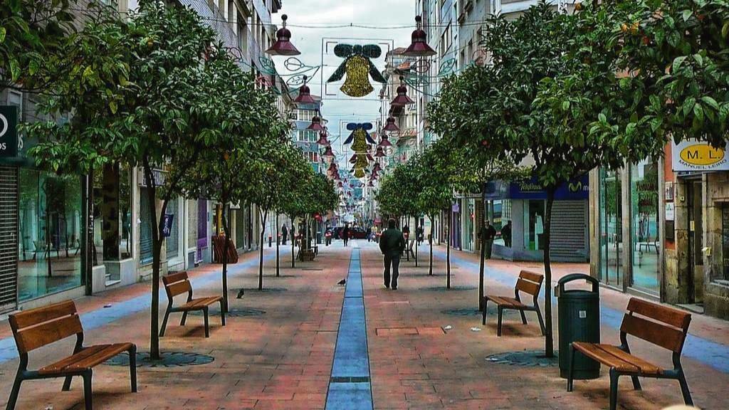 A rúa Rosalía de Castro en Pontevedra. (Foto: Nós Diario)