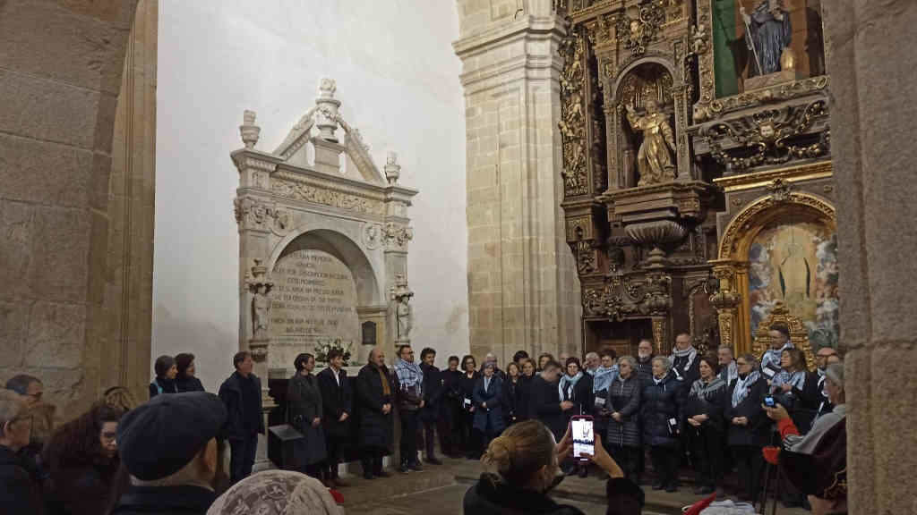 Un momento do acto da AELG en Compostela (Foto: IC).