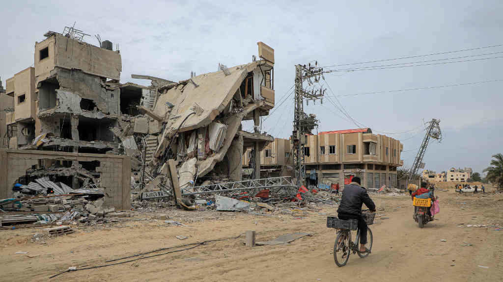 Edificio destruído en Gaza. (Foto: Rizek Abdeljawad / Europa Press / Contacto)