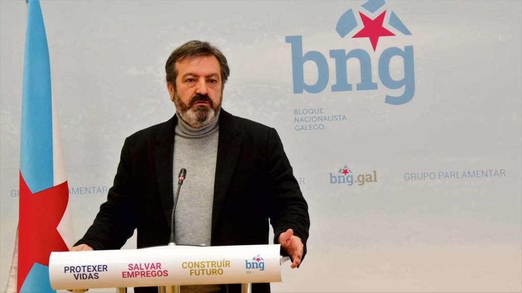 O deputado electo Luís Bará, onte, en Compostela. (Foto: Nós Diario)