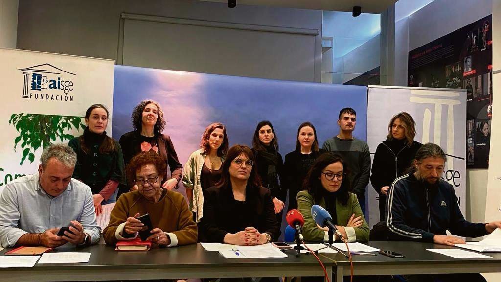Rolda de prensa das profesionais da dobraxe, o 29 de febreiro, en Santiago.