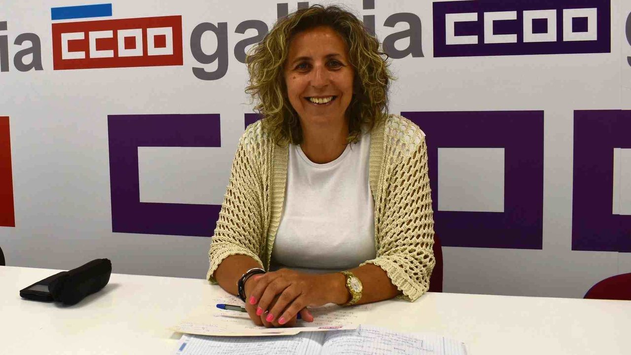A líder do Sindicato Nacional de Comisións Obreiras de Galicia,  Amelia Pérez (Foto: Nós Diario).