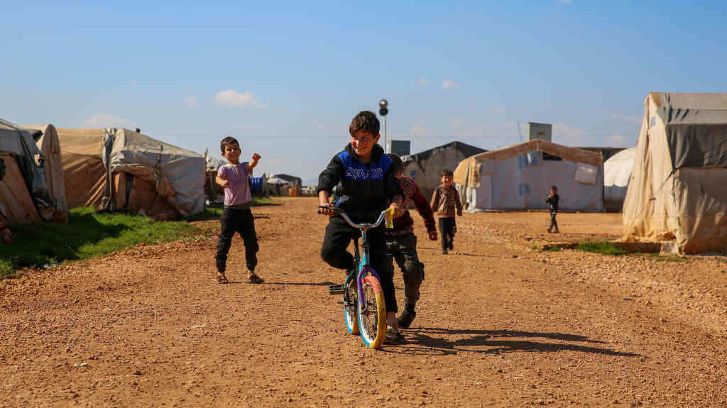 Campo de persoas desprazadas en Siria a finais de febreiro. (Foto: Juma Mohammad / Europa Press / Contacto)
