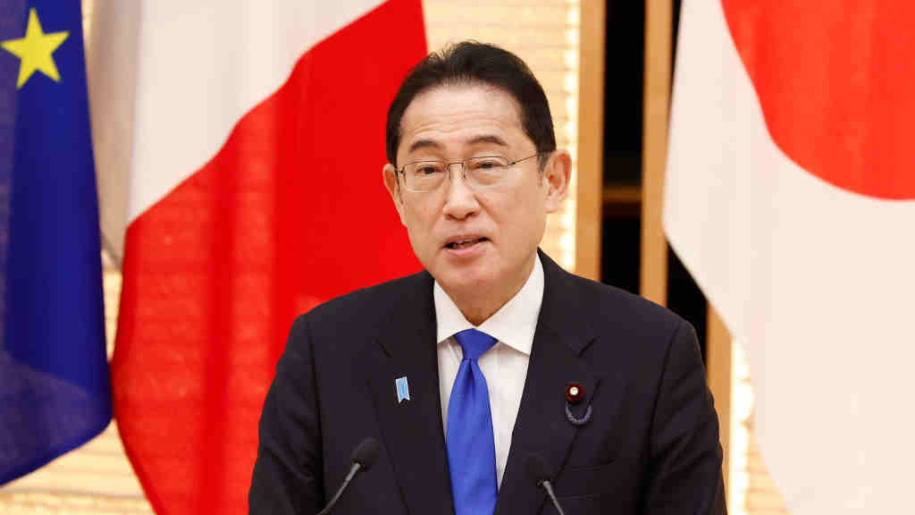 O primeiro ministro do Xapón, Fumio Kishida, en febreiro. (Foto: Rodrigo Reyes Marin / ZUMA Press W / DPA)