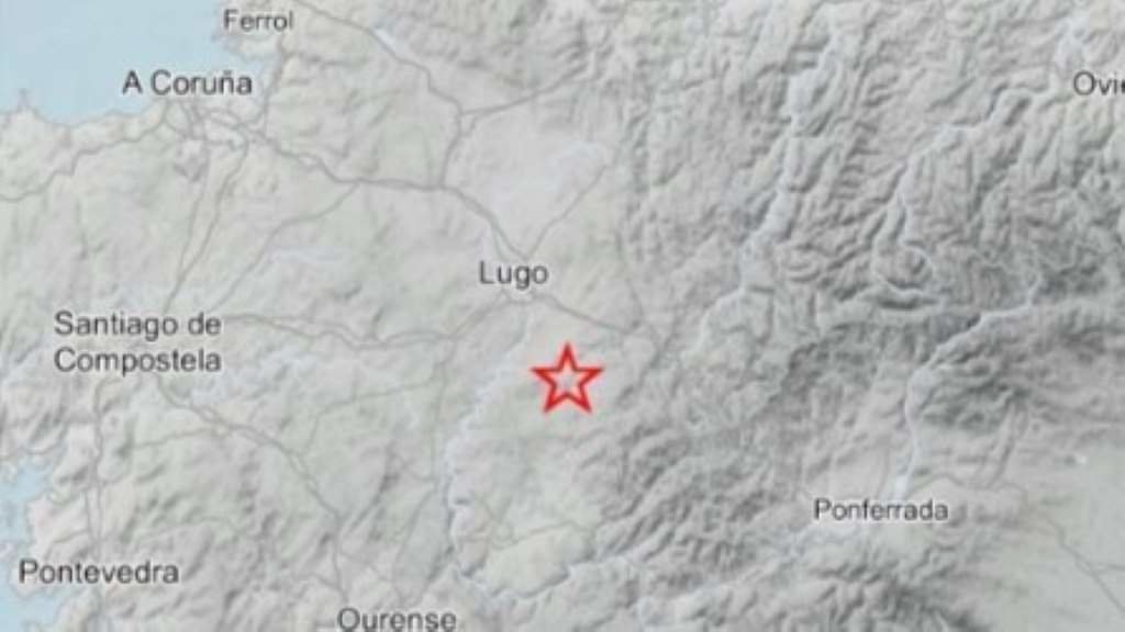 Epicentro do terremoto en Sarria (Foto: IGN).