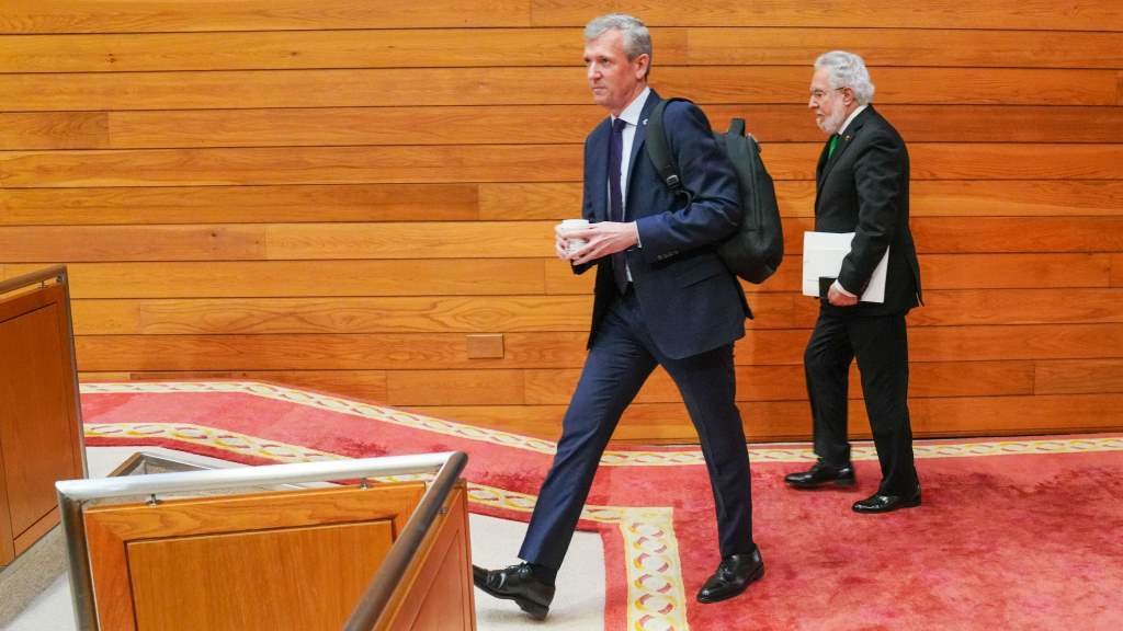 Alfonso Rueda, esta segunda feira, na sesión de constitución da XII lexislatura do Parlamento da Galiza. (Foto: Álvaro Ballesteros / Europa Press).