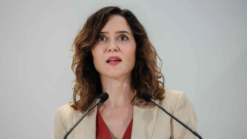 Isabel D&iacute;az Ayuso, a segunda feira. (Foto: Alejandro Mart&iacute;nez V&eacute;lez / Europa Press)