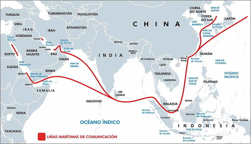 Algunhas das rutas comerciais máis importantes a nivel internacional cruzan o Indo-Pacífico. (Foto: Peter Hermes Furian).