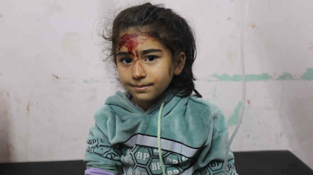 Crianza ferida en Gaza. (Foto: Ali Hamad / Zuma Press / ContactoPhoto)