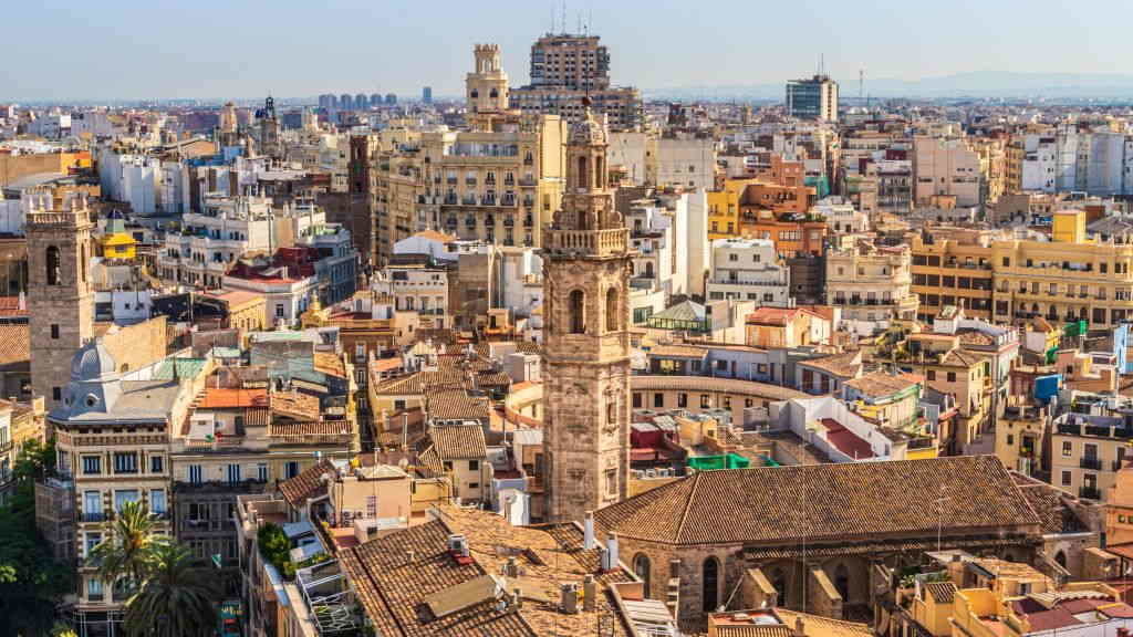 Vista aérea da cidade histórica de València. (Foto: Elena Estellés).