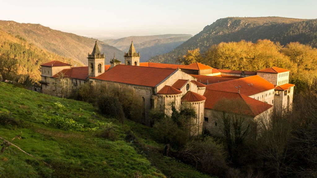 Mosteiro de Santo Estevo de Ribas de Sil, Nogueira de Ramuín, na comarca de Ourense. (Foto: J. Ossorio Castillo).