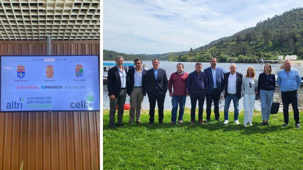 Delegación de políticos galegos nas instalacións lusas de Altri. (Foto: Nós Diario)