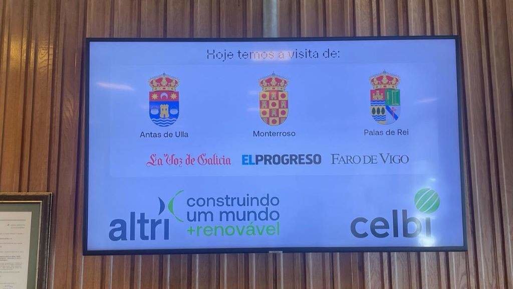 Detalle do anuncio da visita da delegación galega ás instalacións de Altri en Portugal.  (Foto: Greenfiber).