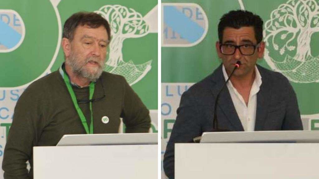 Á esquerda, Francisco Villanueva; á dereita, Mateo Míguez, novos dirixentes do Partido Galego. (Fotos: Nós Diario)