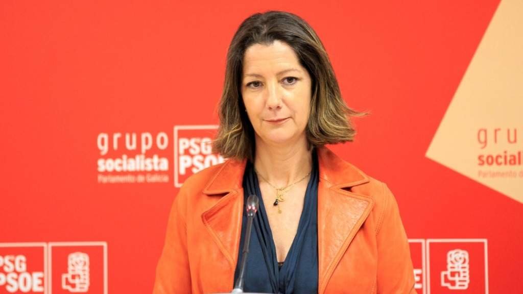 A deputada do PSdeG Lara Méndez, esta cuarta feira, no Parlamento galego. (Foto: Nós Diario)