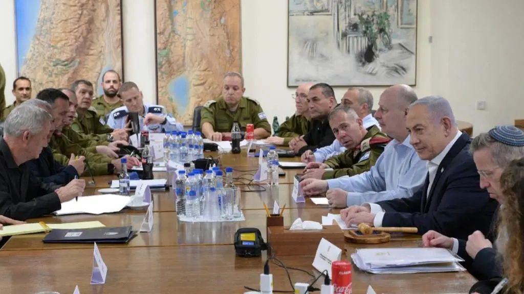 Reuni&oacute;n do Gabinete de Guerra de Israel, este domingo. (Foto: Amos Ben-Gershon / GPO / dpa v&iacute;a Europa Press)