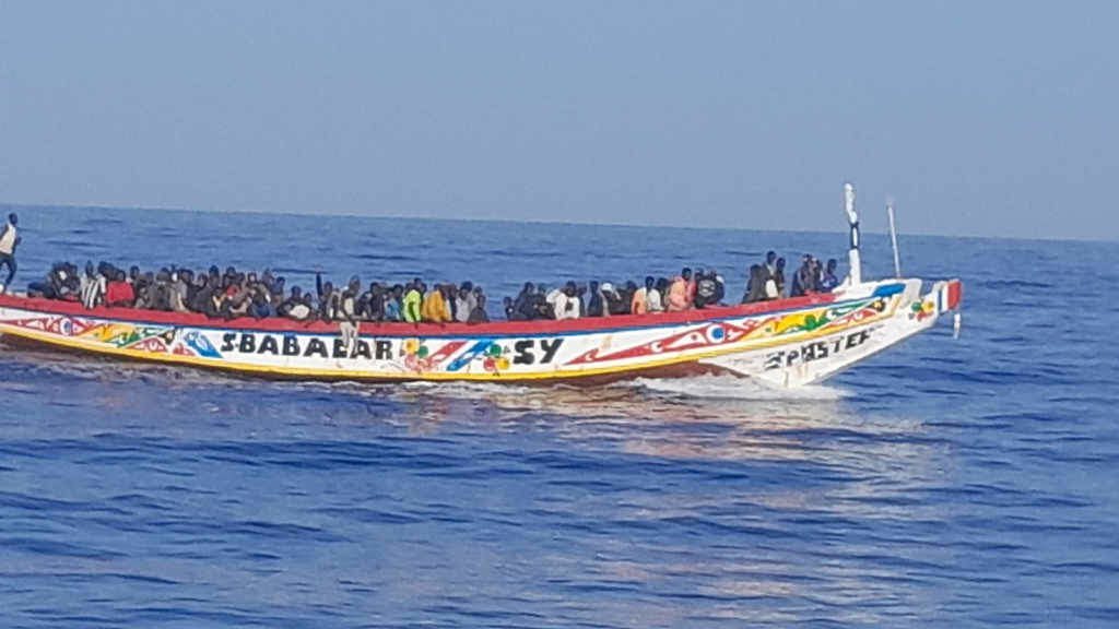 Buque interceptado a terza feira en augas próximas a Tenerife. (Foto: Salvamento Marítimo do Estado español)