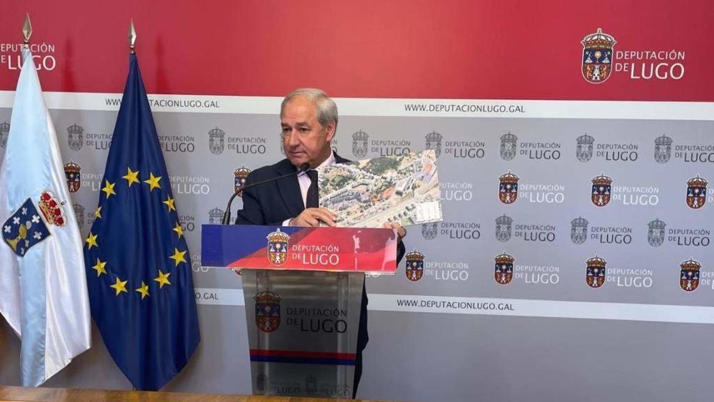 O presidente da Deputación de Lugo, José Tomé, esta terza feira (Foto: Europa Press).
