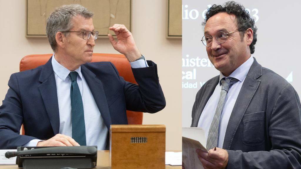 Alberto Núñez Feixoo e Álvaro García Ortiz (Fotos: Eduardo Parra / Marta Fernández / Europa Press).