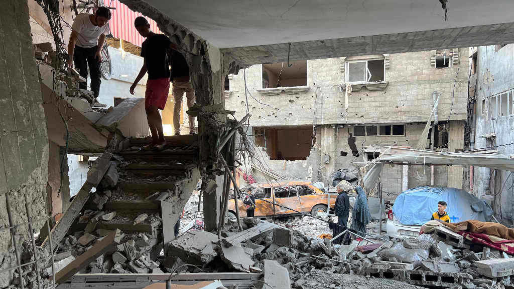 Edificio atacado por Israel en Gaza. (Foto: Abdullah Abu Al-Khair / Zuma Press / ContactoPhoto)