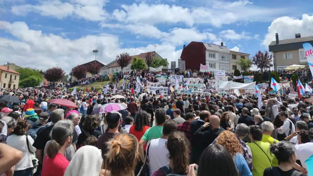 Manifestaci&oacute;n en Palas de Rei contra o proxecto de Altri na Ulloa o pasado domingo. (Foto: N&oacute;s Diario).