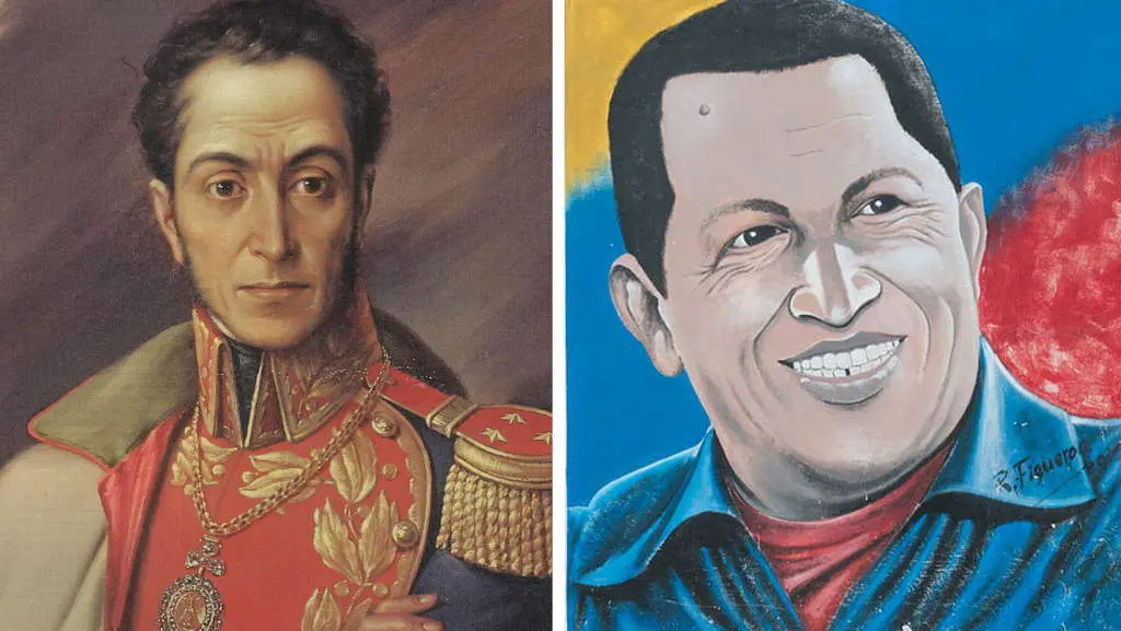 Sim&oacute;n Bol&iacute;var e Hugo Ch&aacute;vez. (Foto: Jos&eacute; Toro Moreno / Wilfredor).