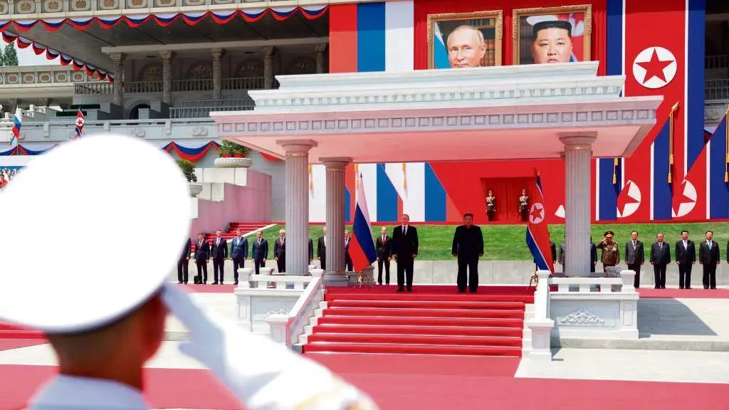 Vladimir Putin e Kim Jong-un reun&iacute;ronse esta cuarta feira en Pyongyang para asinar un novo tratado bilateral de colaboraci&oacute;n. (Foto: Kremlin / DPA v&iacute;a Europa Press)