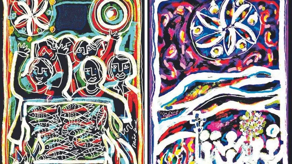 Pinturas in&eacute;ditas de Felipe-Sen&eacute;n realizadas para 'N&oacute;s Diario' sobre a conmemoraci&oacute;n do San Xo&aacute;n.
