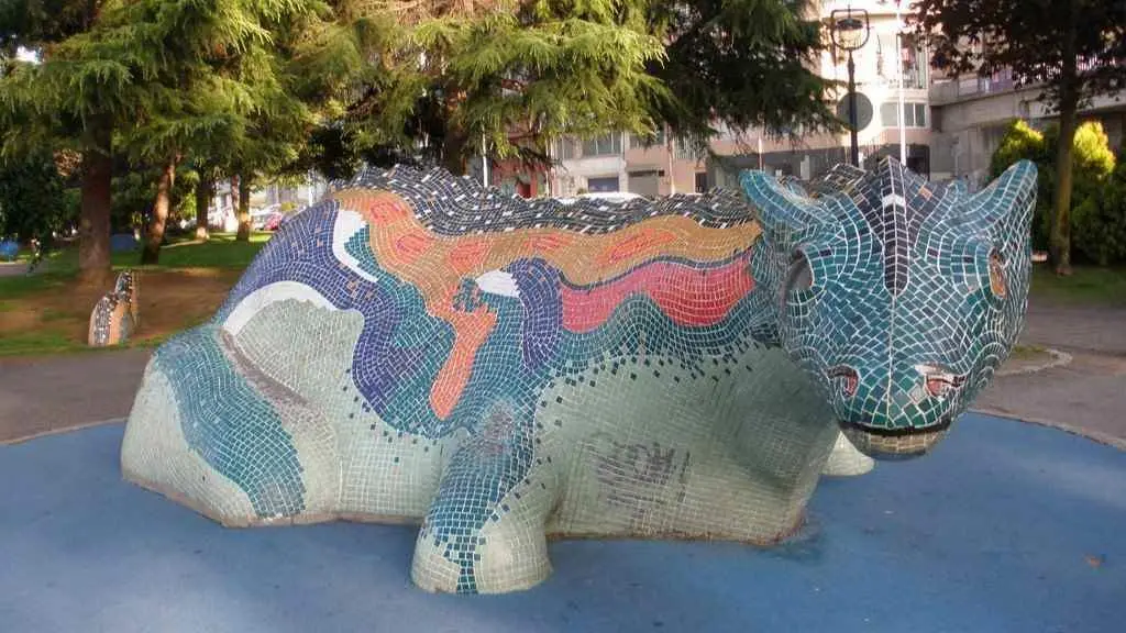 O drag&oacute;n do Monelos, no parque Europa da cidade da Coru&ntilde;a (Foto: Iv&aacute;n M&eacute;ndez).