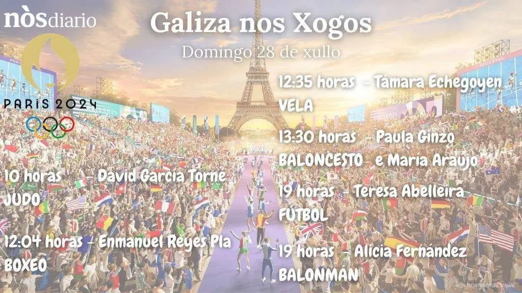 Axenda galega do domingo 28 de xullo.