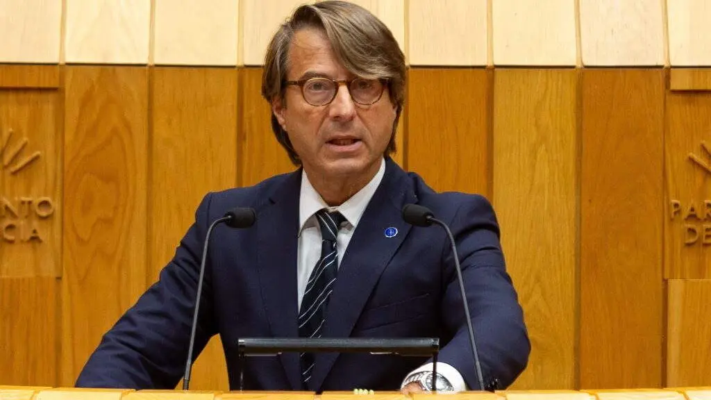 Miguel Corgos, conselleiro de Facenda, no pleno de aprobaci&oacute;n de teito de gasto para 2025 o pasado mes de xullo. (Foto: Xunta da Galiza)