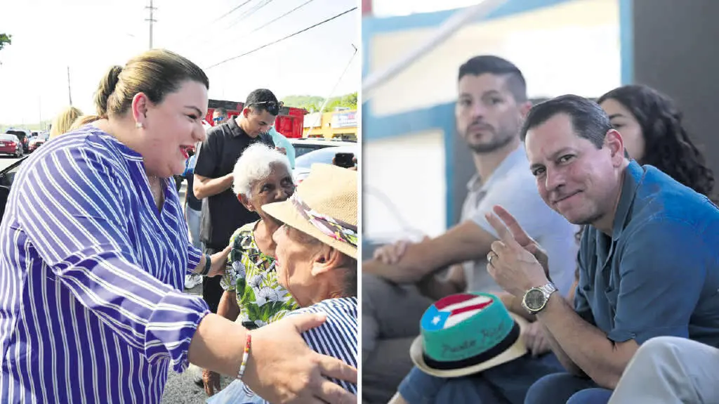 A candidata do PNP, Jenniffer Gonz&aacute;lez, e o da Alianza de Pa&iacute;s, Juan Dalmau. (Foto: PNP / Alianza de Pa&iacute;s)