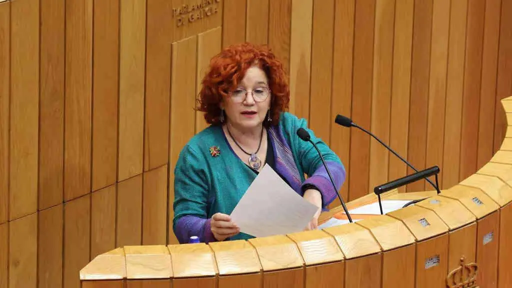 Montse Prado, esta terza feira no Parlamento galego. (Foto: N&oacute;s Diario).
