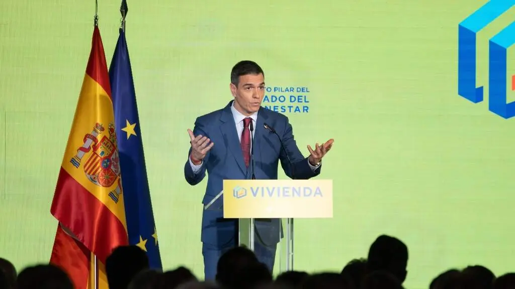 O presidente do Goberno espa&ntilde;ol, Pedro S&aacute;nchez, esta segunda feira. (Foto: Eduardo Parra / Europa Press)