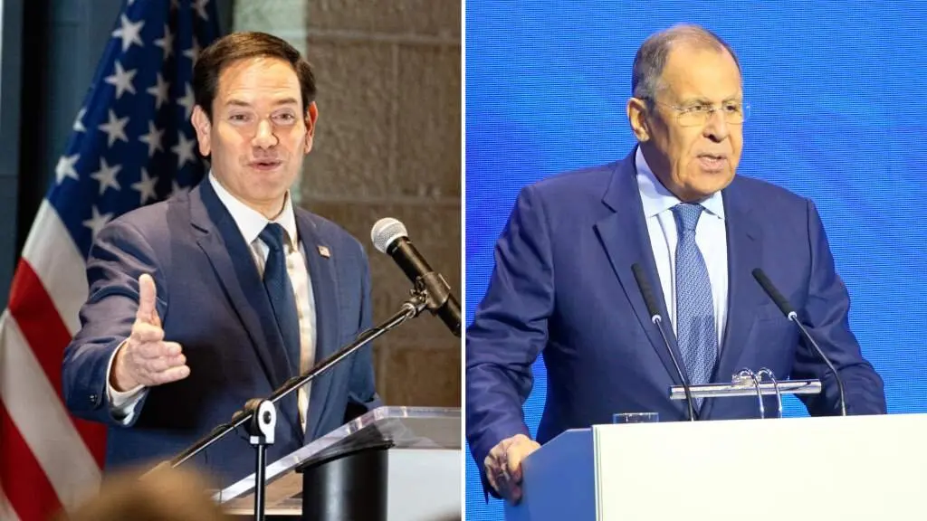 Marco Rubio e Sergei Lavrov. (Foto: Freddie Everett / US Department of / DPA - Europa Press / Contacto / Henadz Zhinkov)