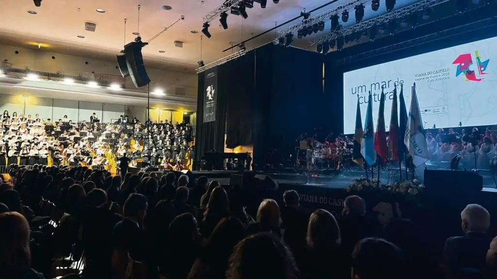 Acto de inauguraci&oacute;n, esta segunda feira, en Viana do Castelo (Portugal). (Foto N&oacute;s Diario)