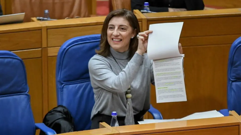 &Aacute;ngeles V&aacute;zquez, conselleira do Medio Ambiente, a semana pasada no Parlamento da Galiza. (Foto: M&oacute;nica Arcay Carro)