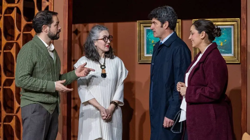 Dani Trillo, Mar&iacute;a Ord&oacute;&ntilde;ez, To&ntilde;o Casais e Marta Lado en 'Un deus salvaxe'. (Foto: Rub&eacute;n Prieto)