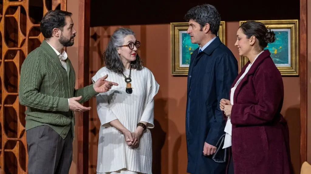Dani Trillo, Mar&iacute;a Ord&oacute;&ntilde;ez, To&ntilde;o Casais e Marta Lado en 'Un deus salvaxe' . (Foto: Rub&eacute;n Prieto)