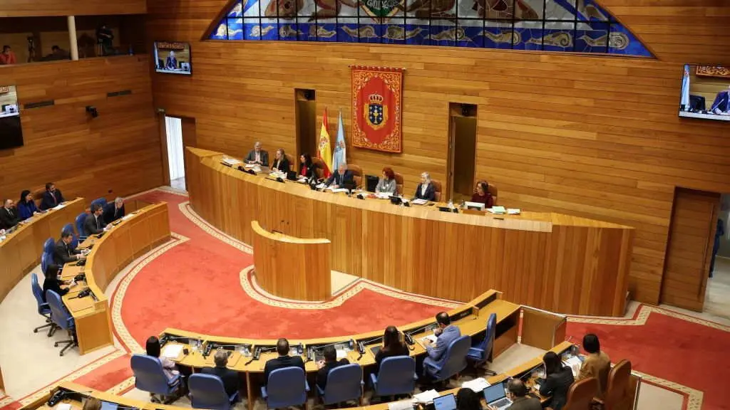 Pleno do Parlamento galego o 26 de febreiro. (Foto: Parlamento da Galiza)