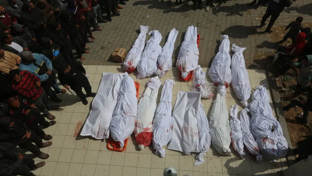 Corpos de persoas asasinadas por Israel no norte de Gaza, o 20 de marzo de 2025. (Foto: Omar Ashtawy / APA Images v&iacute;a ZUMA / DPA v&iacute;a Europa Press)