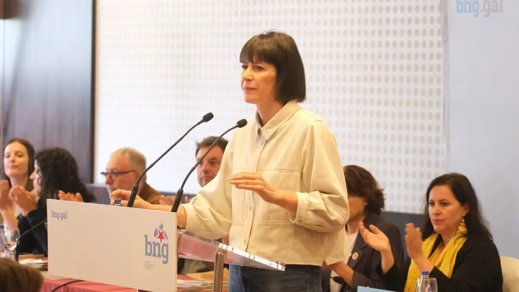 A portavoz nacional do BNG, Ana Pont&oacute;n, o pasado s&aacute;bado 7 de xu&ntilde;o. (Foto: Arxina)