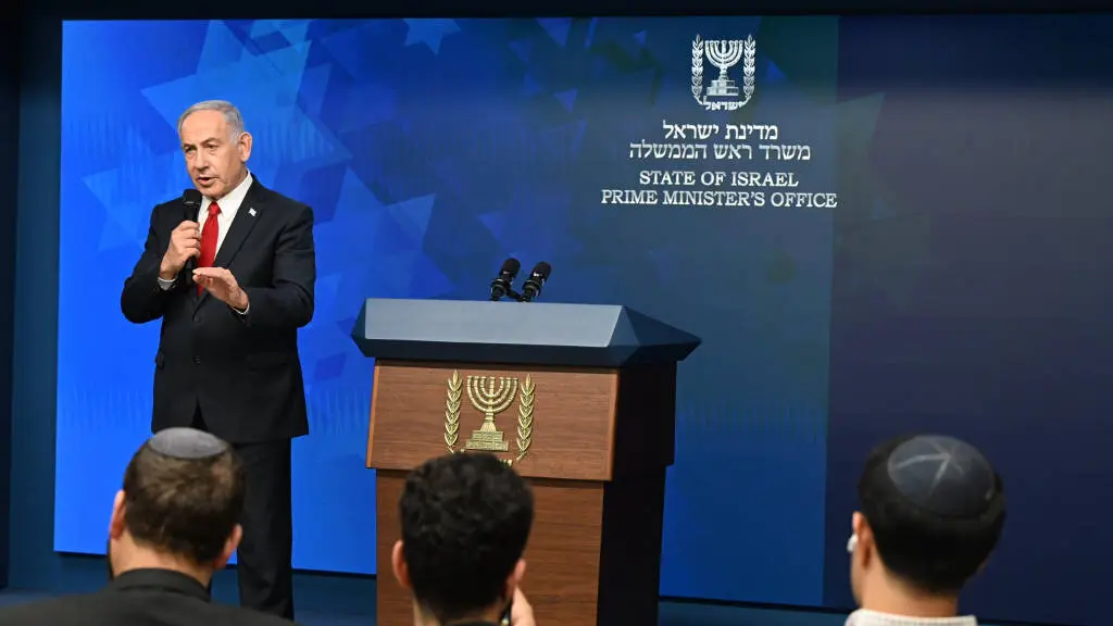 Benjamin Netanyahu, primeiro ministro do Goberno ultradereitista de Israel, o 22 de maio de 2025. (Foto: Khaim Zach / GPO / DPA v&iacute;a Europa Press)
