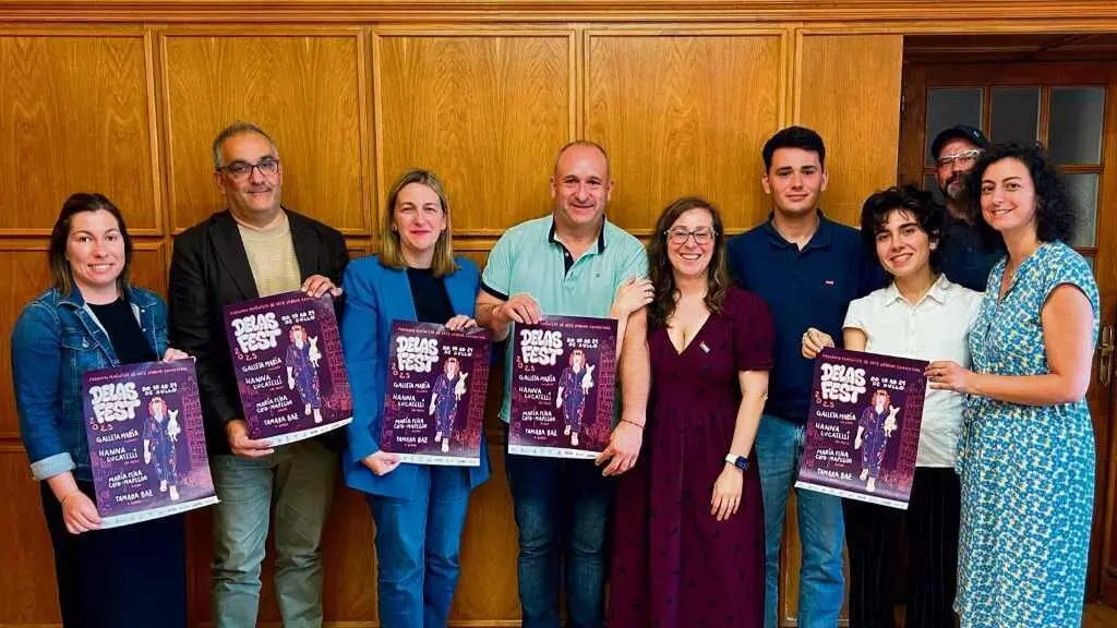 Presentaci&oacute;n do Delas Fest, esta segunda feira 7 de xullo, en Compostela. (Foto: N&oacute;s Diario)