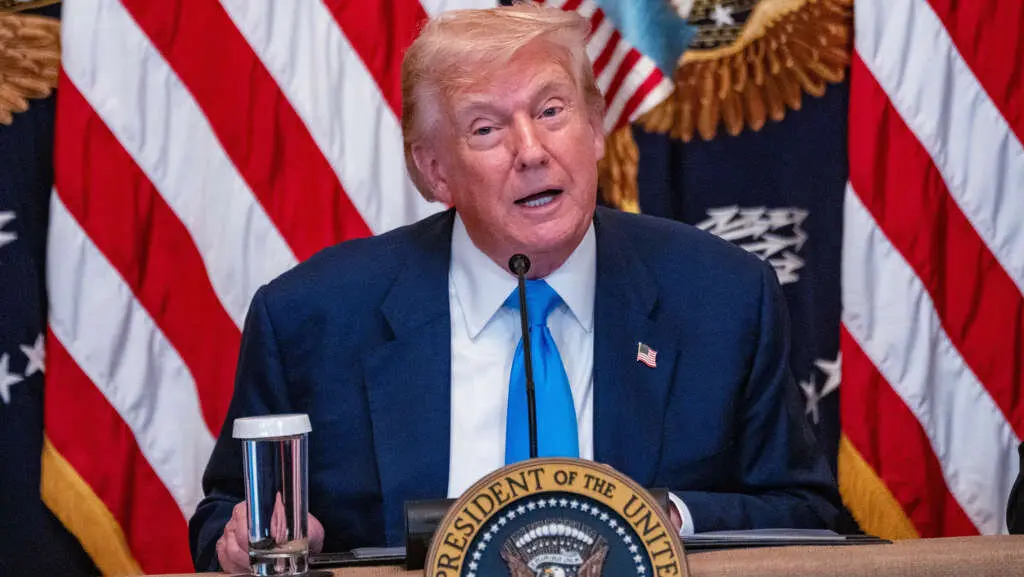 O l&iacute;der estadounidense Donald Trump nunha intervenci&oacute;n o 30 de xullo de 2025 na Casa Branca. (Foto: Andrew Leyden / ZUMA Press Wire / dp / DPA v&iacute;a Europa Press)