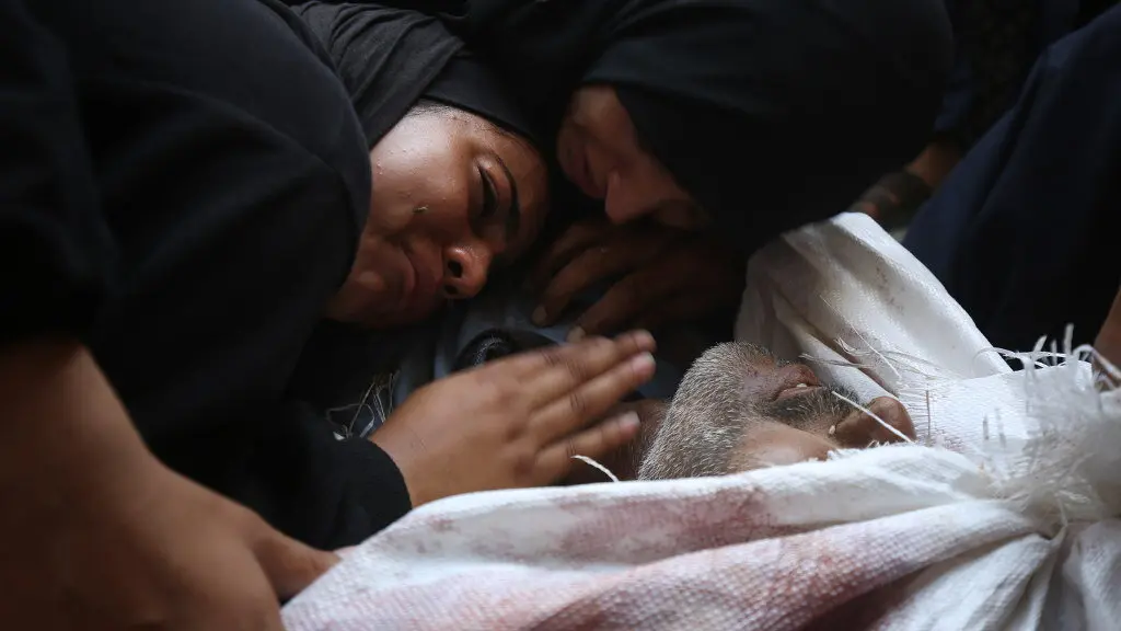 Despedida a un palestino asasinado por Israel, no norte da Faixa de Gaza o 4 de agosto de 2025. (Foto: Omar Ashtawy / APA Images via ZUMA / DPA v&iacute;a Europa Press)