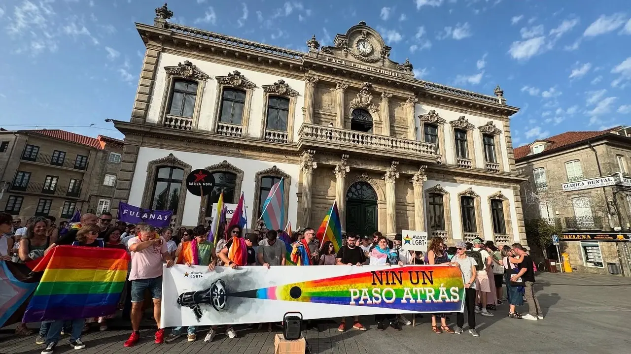 Mobilizaci&oacute;n convocada esta segunda feira en Pontevedra. (Foto: N&oacute;s Diario)